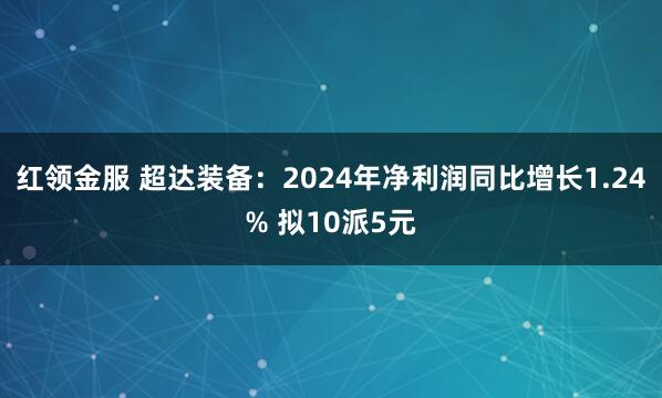红领金服 超达装备：2024年净利润同比增长1.24% 拟10派5元
