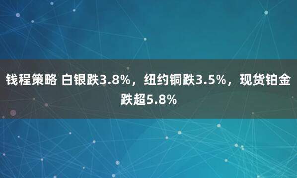 钱程策略 白银跌3.8%，纽约铜跌3.5%，现货铂金跌超5.8%