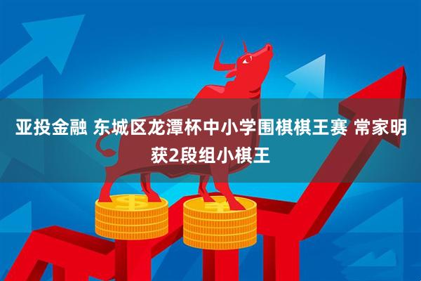 亚投金融 东城区龙潭杯中小学围棋棋王赛 常家明获2段组小棋王